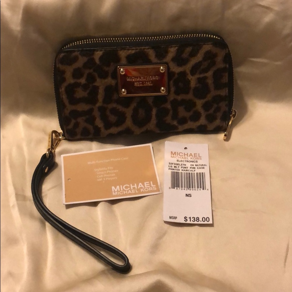 Michael Kors Cheetah Print Wrist Purse